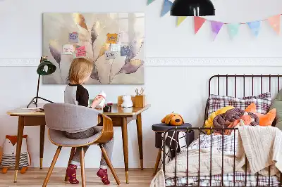 Beschreibbare Magnettafel mit Aquarell-Pflanzen-Motiv