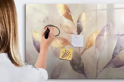 Beschreibbare Magnettafel mit Aquarell-Pflanzen-Motiv