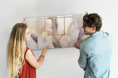Beschreibbare Magnettafel mit Aquarell-Pflanzen-Motiv