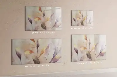 Beschreibbare Magnettafel mit Aquarell-Pflanzen-Motiv