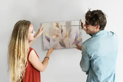 Beschreibbare Magnettafel mit Aquarell-Pflanzen-Motiv