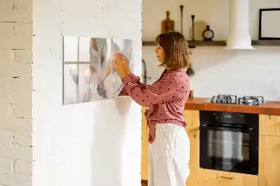 Beschreibbare Magnettafel mit Aquarell-Pflanzen-Motiv