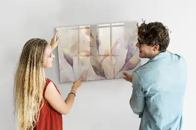 Beschreibbare Magnettafel mit Aquarell-Pflanzen-Motiv