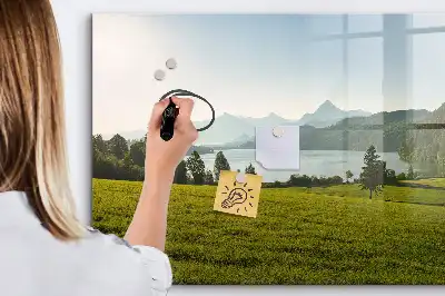 Schreib-Magnettafel mit Motiv Berge und Ebene
