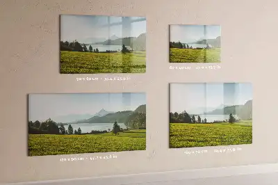 Schreib-Magnettafel mit Motiv Berge und Ebene