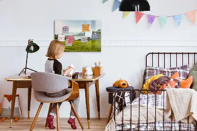 Schreib-Magnettafel mit Motiv Berge und Ebene