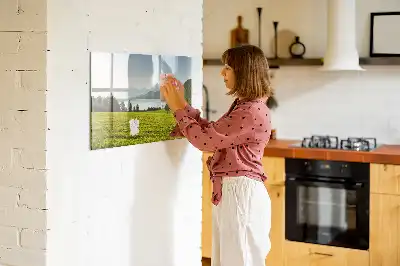 Schreib-Magnettafel mit Motiv Berge und Ebene