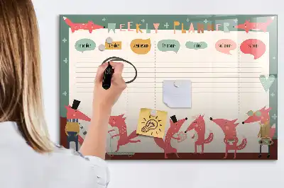 Wochenplaner für Kinder beschreibbare Magnettafel
