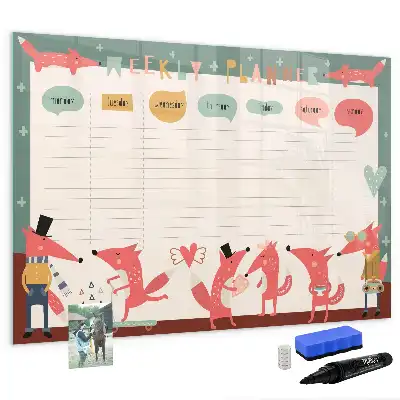 Wochenplaner für Kinder beschreibbare Magnettafel