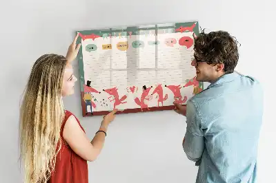 Wochenplaner für Kinder beschreibbare Magnettafel