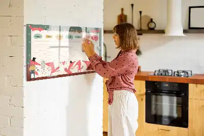 Wochenplaner für Kinder beschreibbare Magnettafel