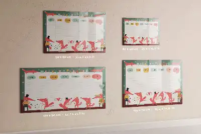 Wochenplaner für Kinder beschreibbare Magnettafel