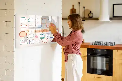 Buntes Vision Board als magnetische Schreibtafel