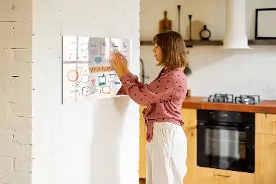 Buntes Vision Board als magnetische Schreibtafel