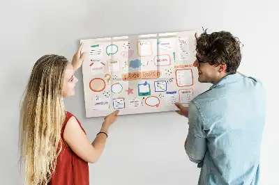 Buntes Vision Board als magnetische Schreibtafel