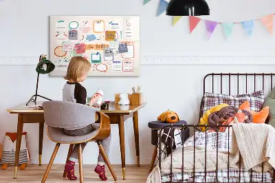 Buntes Vision Board als magnetische Schreibtafel