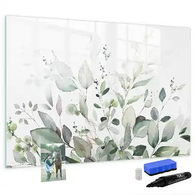 Beschreibbare Magnettafel mit Motiv Pflanzenblätter