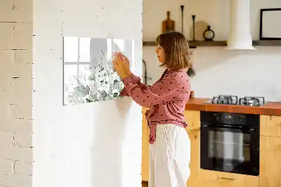 Beschreibbare Magnettafel mit Motiv Pflanzenblätter