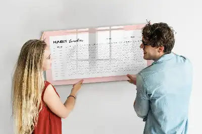 Gewohnheiten-Tracker als beschreibbare Magnettafel