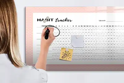 Gewohnheiten-Tracker als beschreibbare Magnettafel
