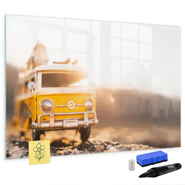 Schreib-Magnettafel Urlaub mit dem Auto