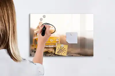 Schreib-Magnettafel Urlaub mit dem Auto