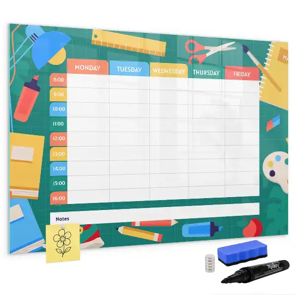 Stundenplan beschreibbare Magnettafel