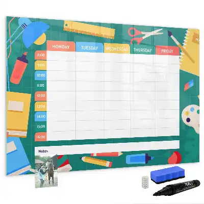 Stundenplan beschreibbare Magnettafel