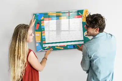 Stundenplan beschreibbare Magnettafel