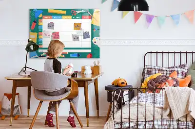 Stundenplan beschreibbare Magnettafel
