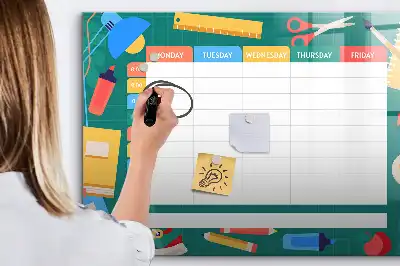 Stundenplan beschreibbare Magnettafel