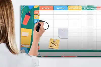 Stundenplan beschreibbare Magnettafel