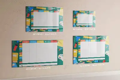Stundenplan beschreibbare Magnettafel