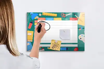 Stundenplan beschreibbare Magnettafel