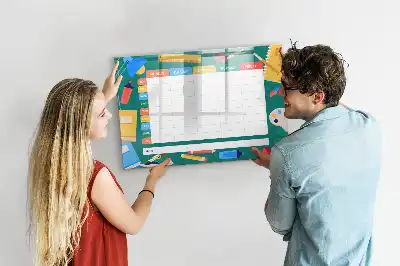 Stundenplan beschreibbare Magnettafel