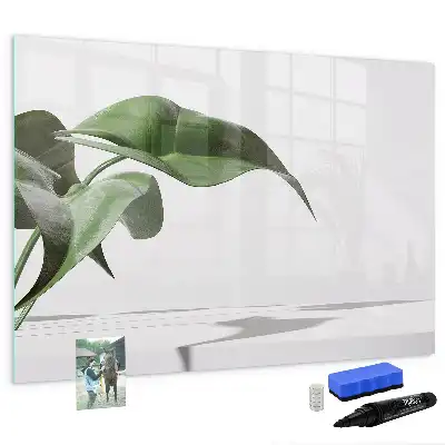 Schreib-Magnettafel mit Motiv abstrakte Blätter