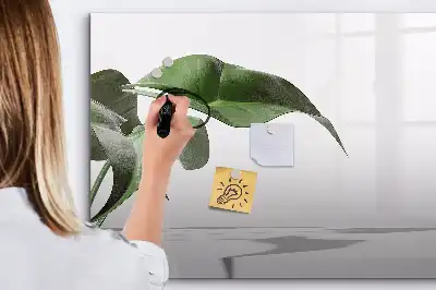 Schreib-Magnettafel mit Motiv abstrakte Blätter