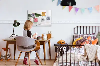 Schreib-Magnettafel mit Motiv abstrakte Blätter