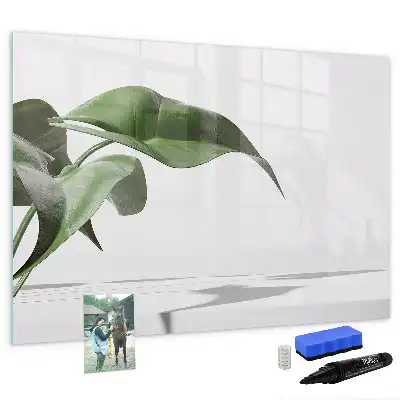 Schreib-Magnettafel mit Motiv abstrakte Blätter