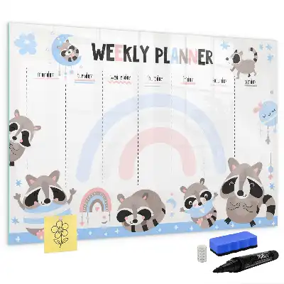 Wochenplaner für Kinder beschreibbare Magnettafel