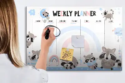 Wochenplaner für Kinder beschreibbare Magnettafel