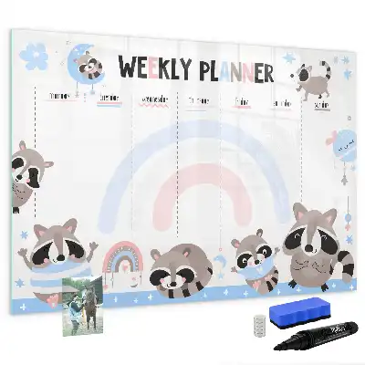 Wochenplaner für Kinder beschreibbare Magnettafel