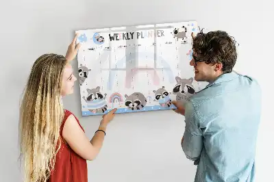 Wochenplaner für Kinder beschreibbare Magnettafel