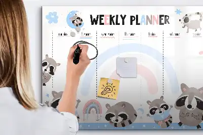 Wochenplaner für Kinder beschreibbare Magnettafel