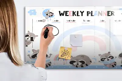 Wochenplaner für Kinder beschreibbare Magnettafel