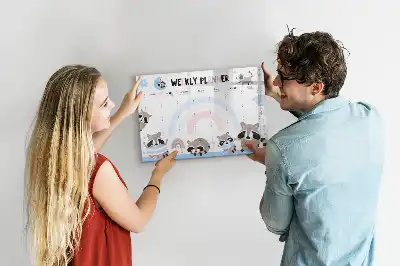 Wochenplaner für Kinder beschreibbare Magnettafel