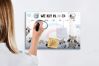 Wochenplaner für Kinder beschreibbare Magnettafel