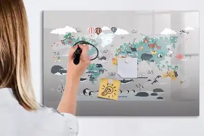 Schreib-Magnettafel Comic-Karte