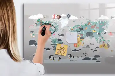 Schreib-Magnettafel Comic-Karte