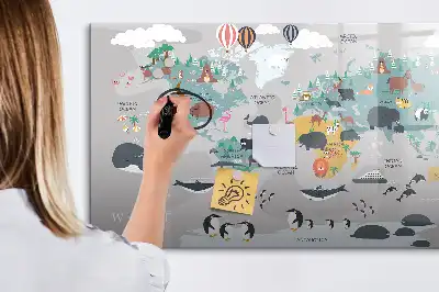 Schreib-Magnettafel Comic-Karte